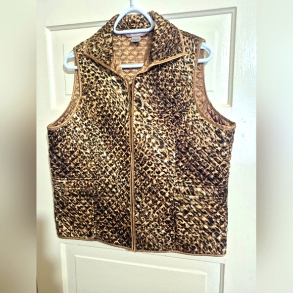 TanJay Jackets & Blazers - TanJay Leopard Print Quilted Vest